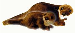 'Living Nature' Soft Toy Otters - Mother and Cub  JUST IN!