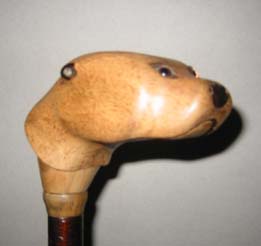 Otter Design hand-carved walking stick